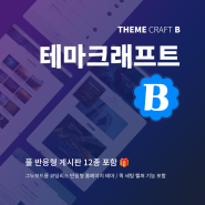 [테마크래프트 B] 그누보드용 코딩리스 반응형 홈페이지 테마 | 테마관리기능, 컨텐츠 관리기능 포함